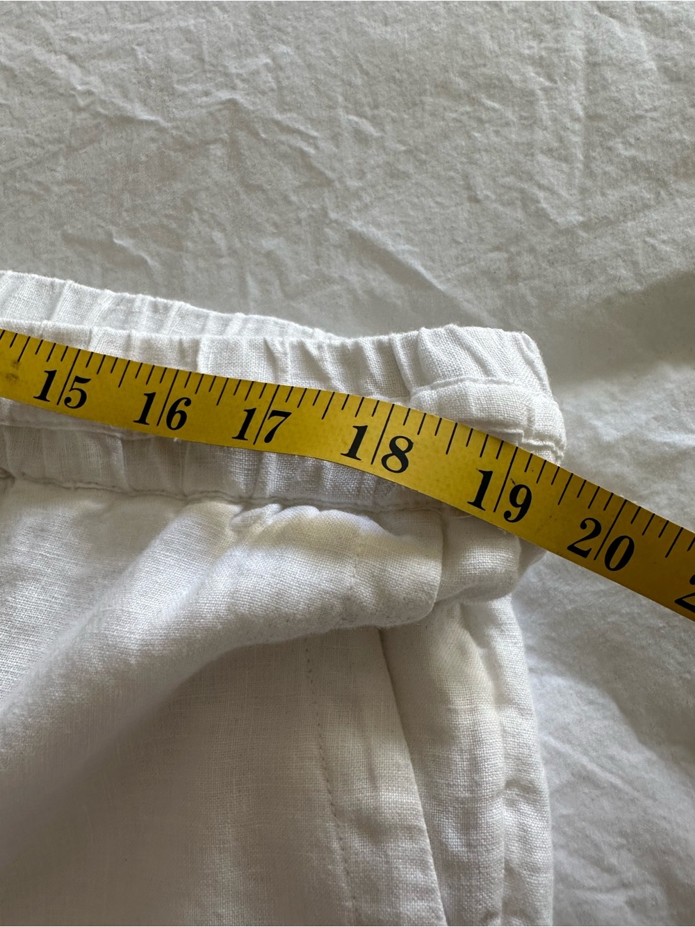 Charter Club White Cropped Linen Drawstring Pants, size medium - Picture 8 of 14